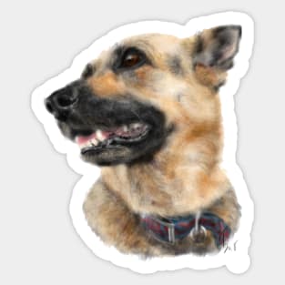 German Shepherd Smiling Sticker